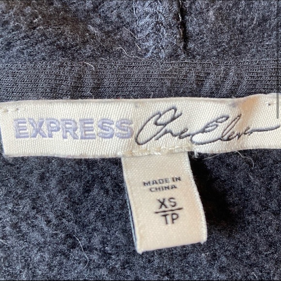 Express One Eleven Laced Black Striped Hoodie Super Comfortable Extra Small - Picture 3 of 3